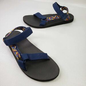 Teva Hurricane Mens Printed Blue Adjustable Hiking Original Use Sandals 13